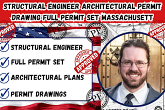 structural engineer architectural permit drawing full permit set massachusetts