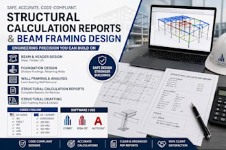 do structural calculation reports and beam framing design