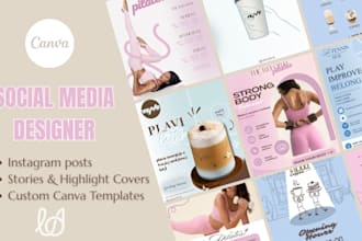 design aesthetic instagram post and canva templates