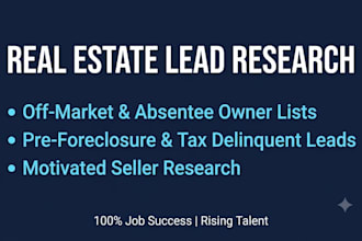 research motivated seller leads pre foreclosure and off market propertie