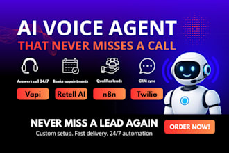 build ai voice agent with vapi, retell ai and n8n