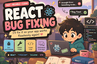 fix react, javascript, typescript, and tailwind CSS bugs