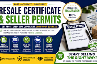 register your resale certificate, seller permit and sales tax permit