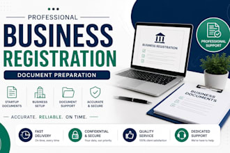 prepare business registration documents and startup paperwork