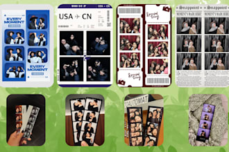 design a creative photo booth template in 24 hours