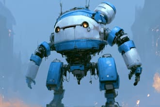 do any type of robot, cyborg, armor or mecha in line art