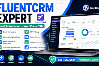 set up fluentcrm email automation, CRM and wordpress marketing