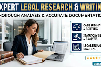 do expert legal research and writing