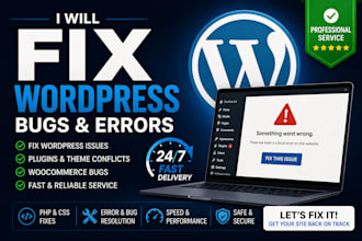 fix wordpress bugs and errors