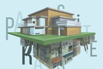 je vais dessiner des paysages et des batiments de facon realiste