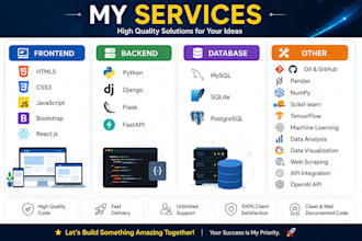 provide python, ai, ml, and web development services