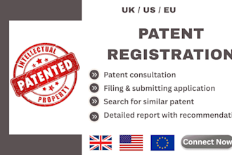 draft and file provisional patent application as US UK eu attorney