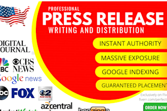 write and distribute your press release to top media