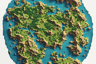 draw unique hand drawn map illustration site map