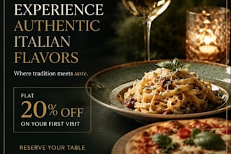 design professional restaurant menu and food promotional posts