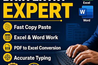 do fastest excel data entry and data typing work