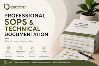 create professional sops, work instructions and technical documentation