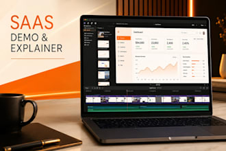 create a modern saas product demo or software explainer