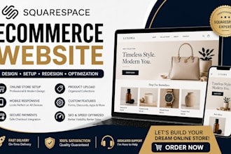 design squarespace ecommerce website online store setup redesign optimization