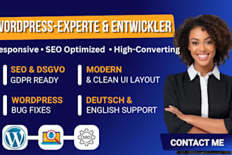 design a modern german wordpress website with elementor