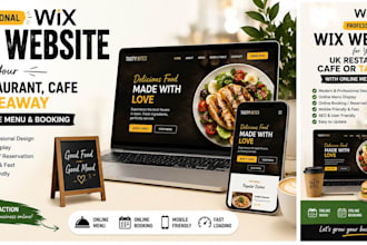 build a professional wix restaurant website with online menu and booking