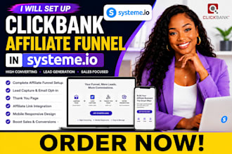 setup clickbank affiliate marketing funnel in systeme io, link promotion