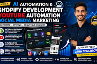 do ai automation shopify development youtube automation social media marketing