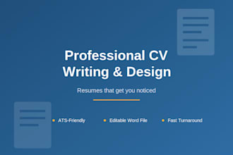 write and format a professional CV or resume for you