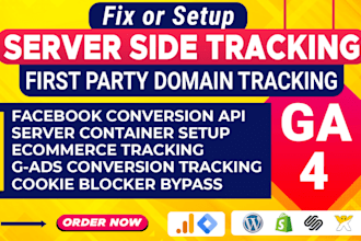 setup facebook pixel conversion API, fix meta pixel, server side tracking by GTM