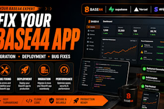 base44 fixing, base44 migration, base44 deployment, base44 app design