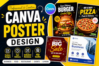 create professional canva poster designs