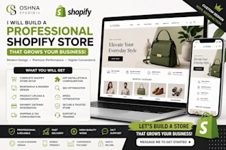build a high professional shopify store for your business