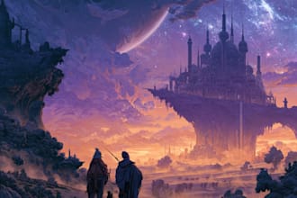 design fantasy album cover art with amazing effects