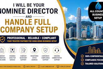 be your nominee director and handle full company setup