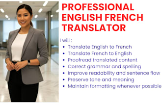 manually translate english to french or french to english