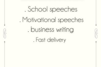 write a personalized speech for any occasion