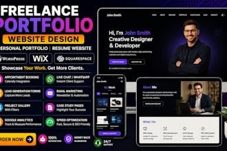 design a freelance portfolio website, personal website
