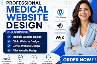 design medical website clinic website dental website design aba website