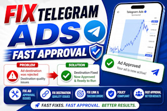 fix telegram ad, fix telegram ad destination for fast approval