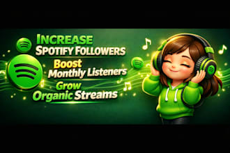 increase spotify followers, monthly listener, streams, organic spotify promotion