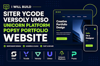 build siter ycode versoly umso unicorn platform popsy portfolio website