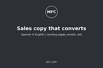 write high converting sales copy in spanish and english