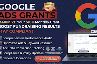 get your nonprofit approved for google ad grants, manage ads, ppc campaign