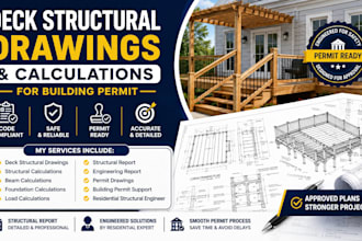deck structural drawings calculations for building permit