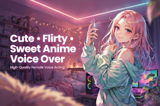 do cheeky, flirty sweet sultry voice over nsfw erotic female anime girl acting