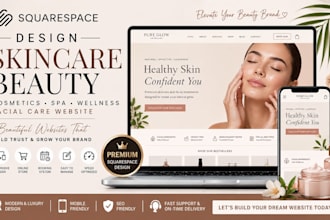 design squarespace skincare beauty cosmetics spa wellness facial care website