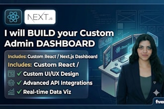 build a custom react or nextjs admin dashboard