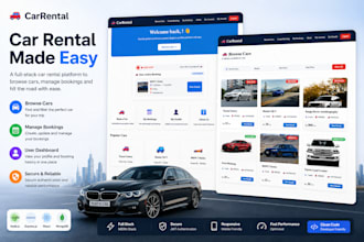 build a car rental website with payments