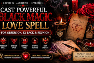 cast powerful black magic love spell for obsession, ex back and reunion