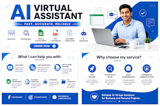 your ai virtual assistance for chatgpt,data entry,web research and admin task